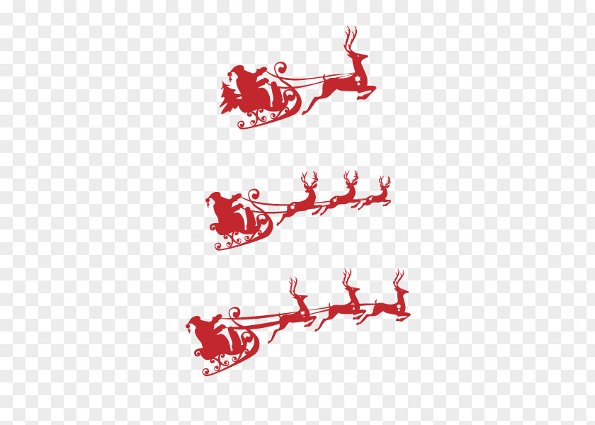 Driving Santa Claus Christmas Deer Buckle Clip Free Gift PNG