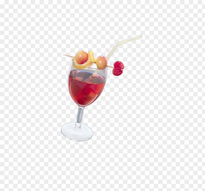 Red Cocktail Wine Garnish Glass PNG