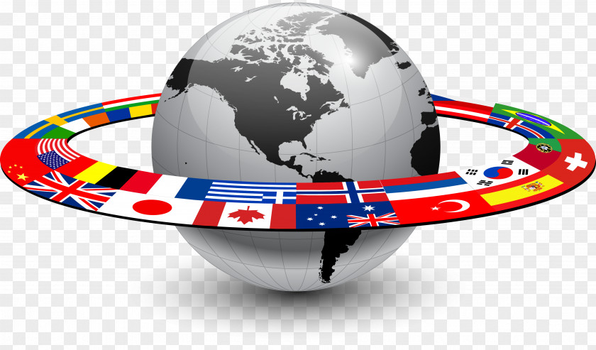 WORLD Globe Flags Of The World PNG