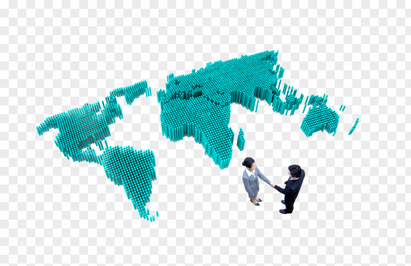 World Map Cooperation Handshake Businessperson PNG