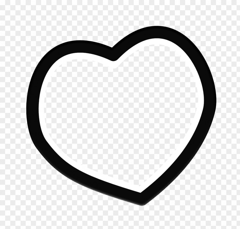 Image Of A Heart Shape Black And White Clip Art PNG