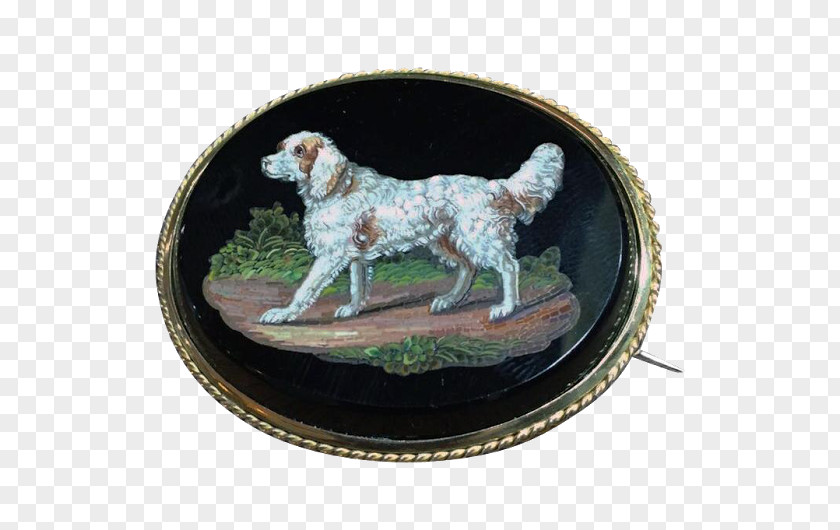 Mosaic Fruit English Setter Dog Breed Spaniel Brooch PNG