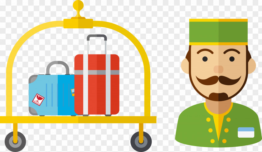 Vector Hotel Service Waiter Icon PNG