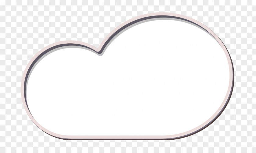 Blackandwhite Heart Cloud Icon Cloudy Forecast PNG