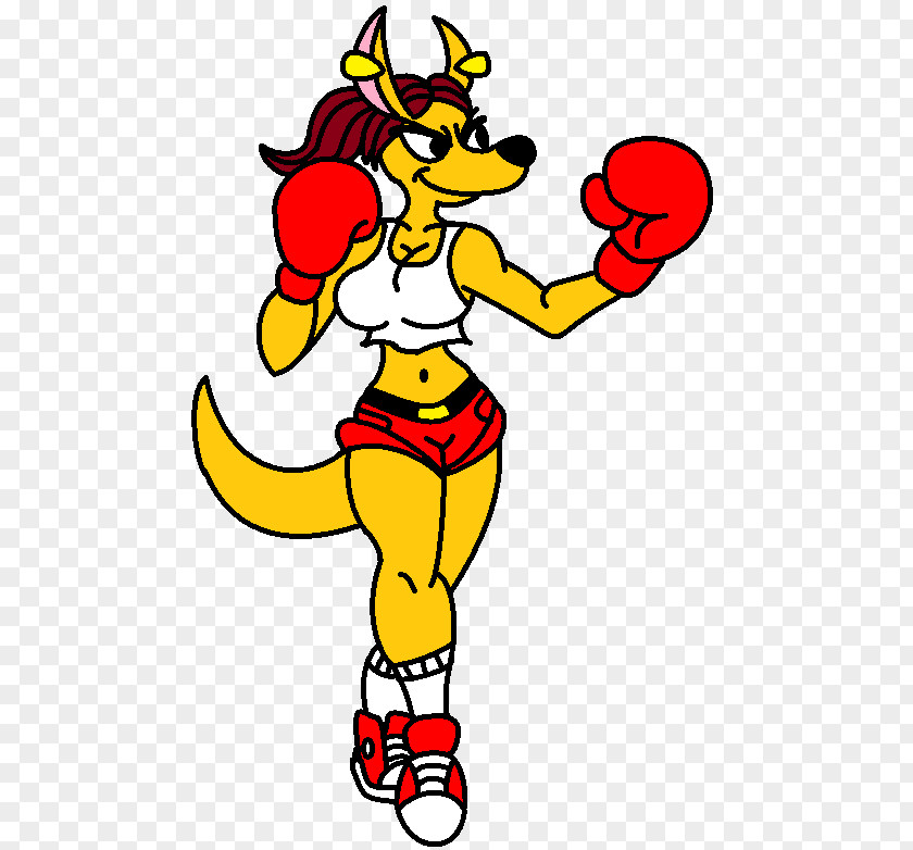 Boxing Kangaroo Cartoon Beak Line Clip Art PNG