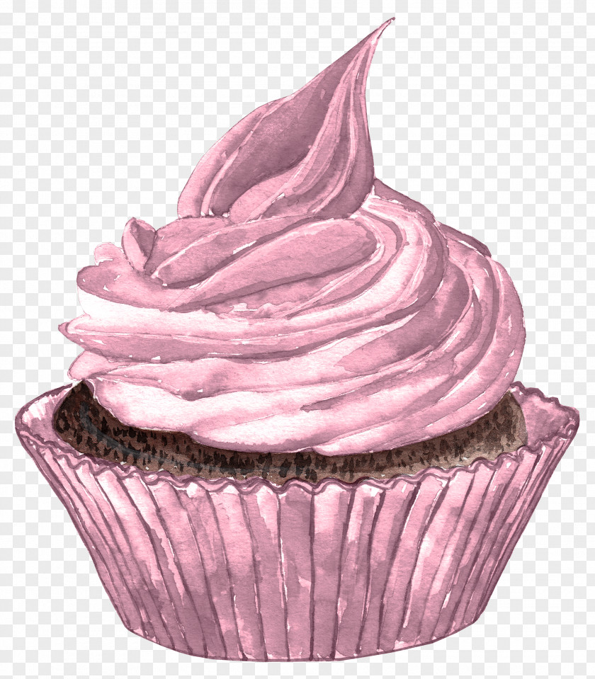 Pink Cake Coffee Cupcake Cafe Muffin PNG
