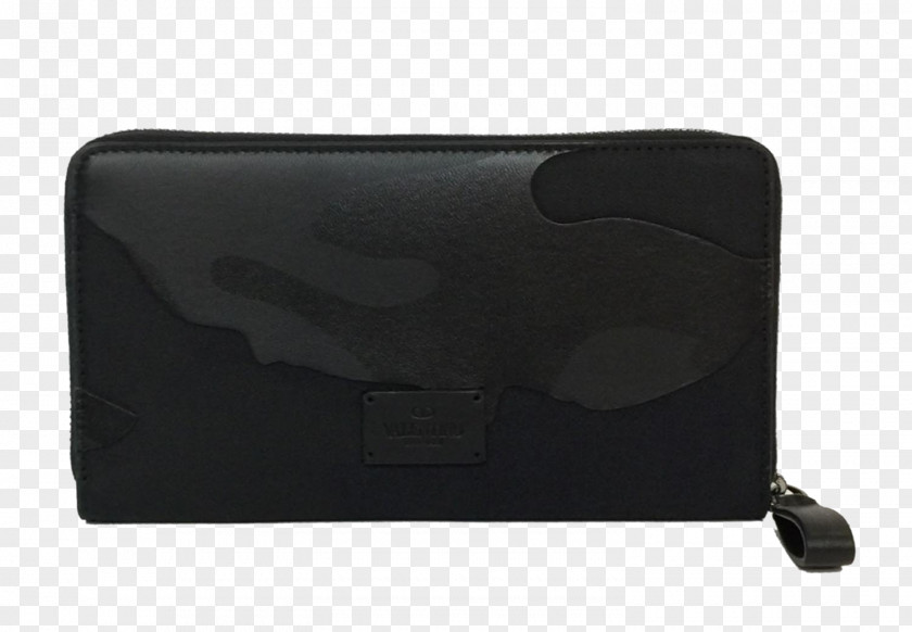 Valentino Men's Black Wallet Camouflage Bag Leather PNG