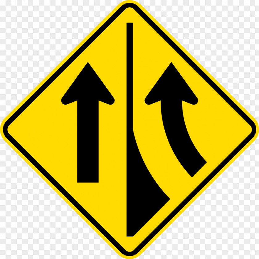 Road Sign Traffic Warning Lane Manual On Uniform Control Devices PNG