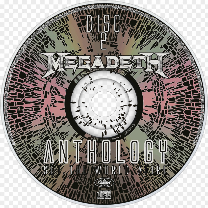 Megadeth Compact Disc Anthology: Set The World Afire Double Album PNG