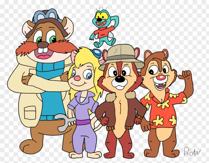 Rescue Rangers Chip 'n' Dale Animation Collage Texas PNG