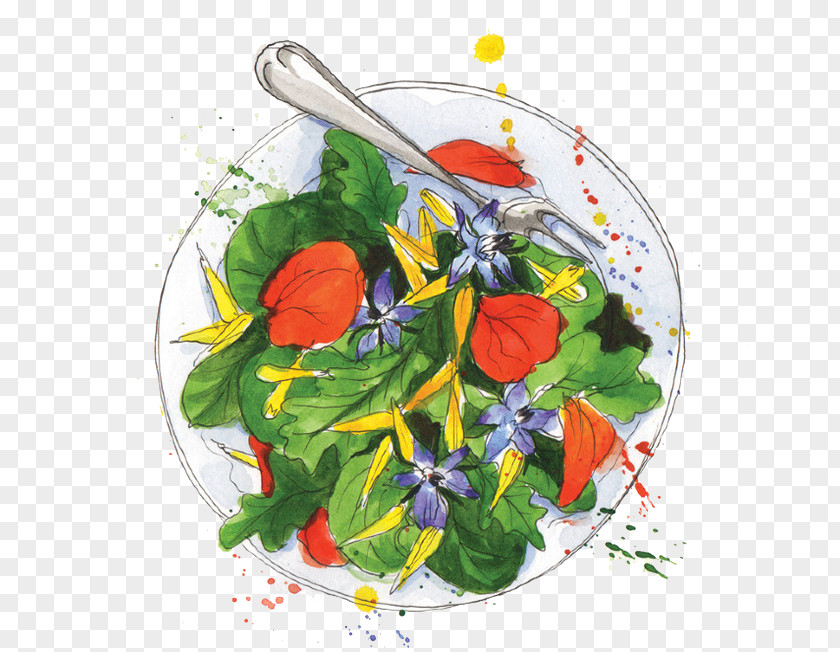Vegetable Salad Vegetarian Cuisine Edible Flower PNG