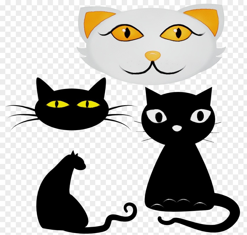 Asian Blackandwhite Cat Drawing PNG