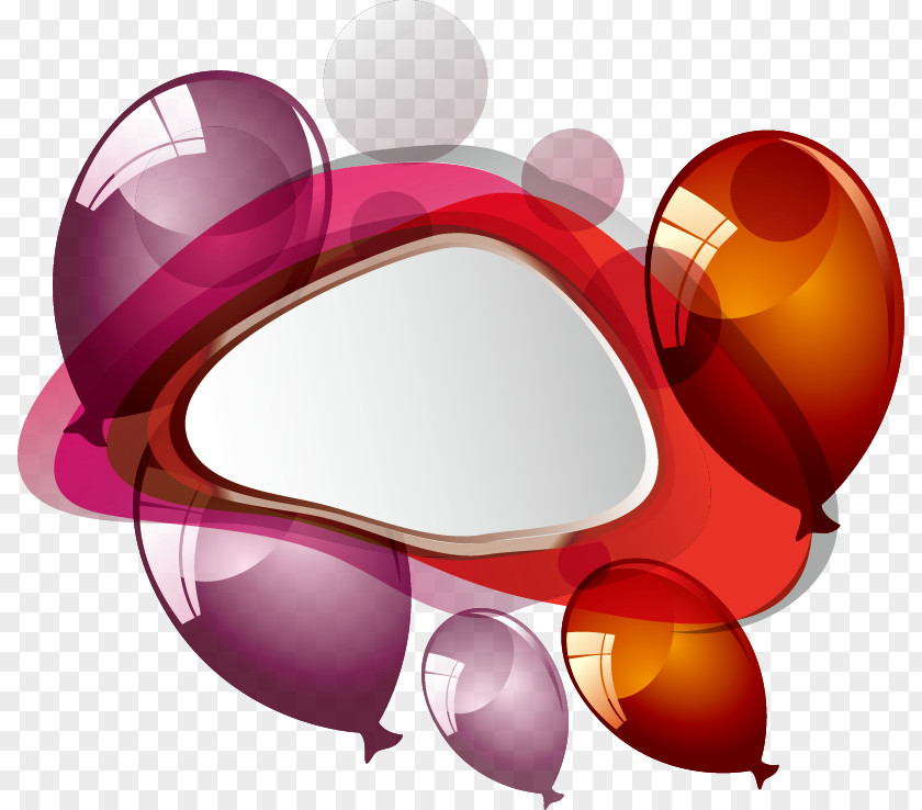 Creative Colorful Bubbles Border Dialog Box Clip Art PNG