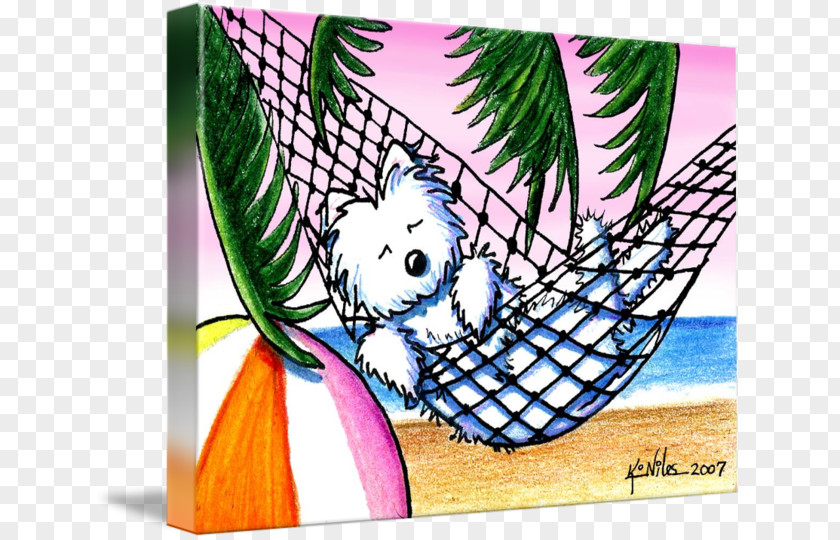 Vacation West Highland White Terrier Art Canvas Imagekind PNG