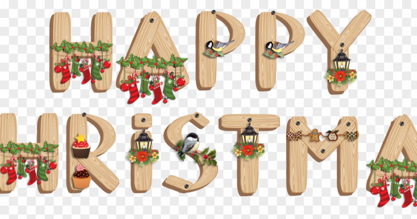 Woodwork Christmas Ornament Font PNG