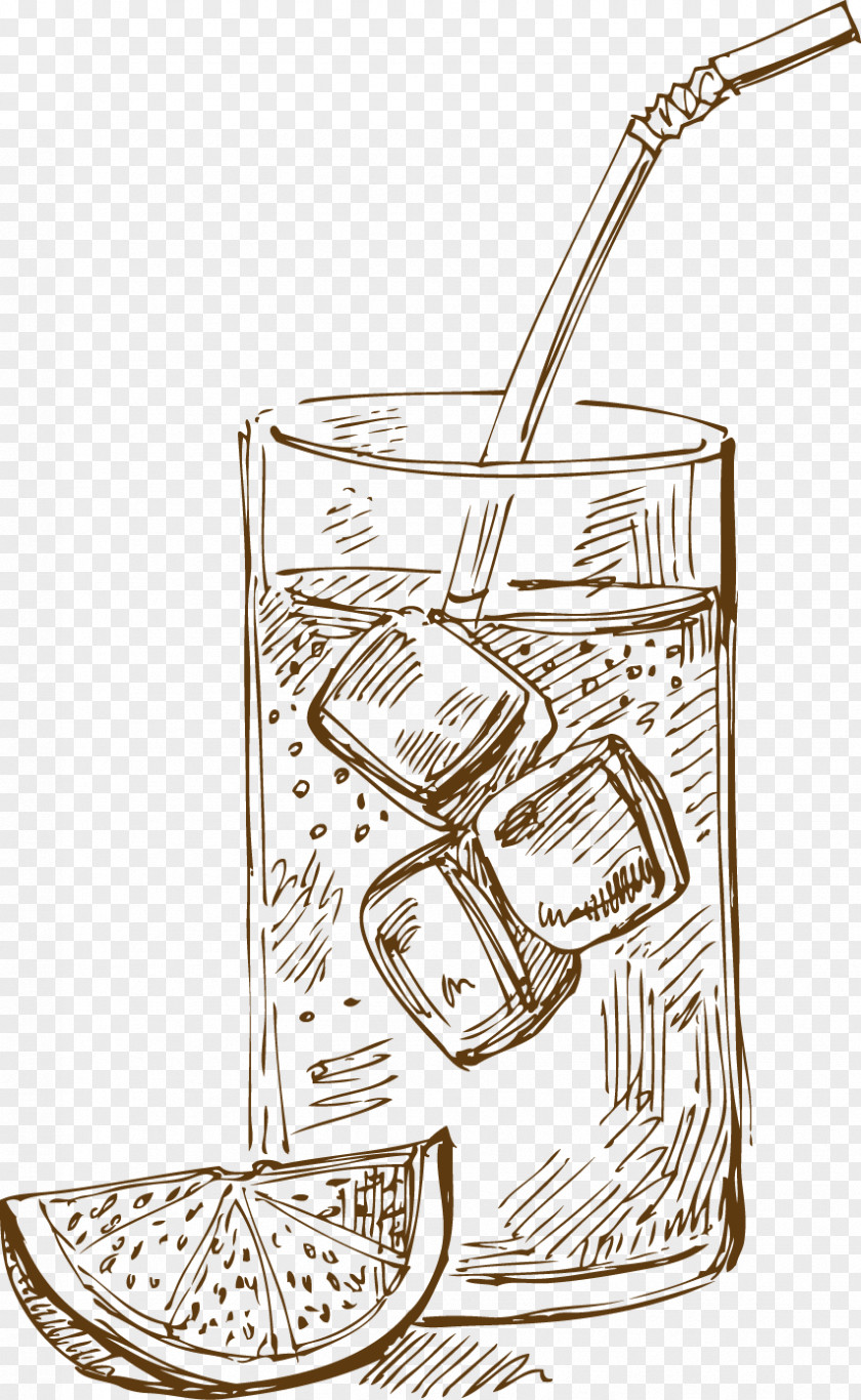 Cartoon Lemon Ice Drink Iced Coffee PNG
