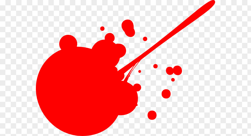 Cartoon Paint Splatter Red Clip Art PNG