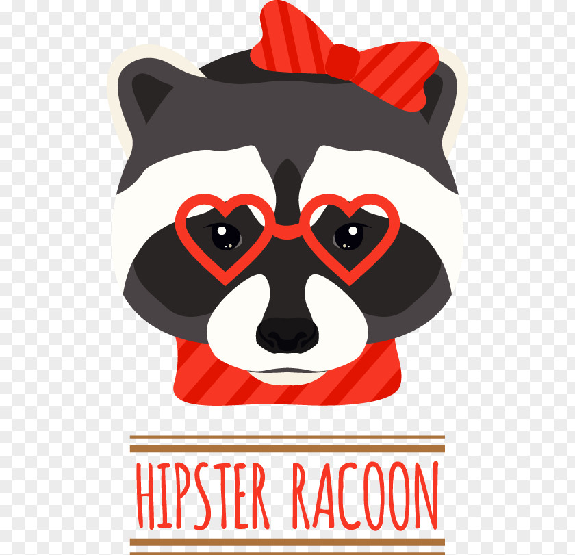 Cartoon Raccoon Trend Illustration PNG