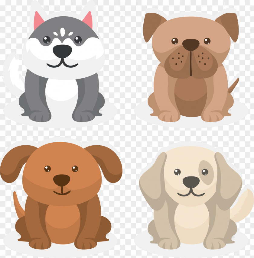 Vector Painted Dog Rottweiler Puppy Cuteness Clip Art PNG