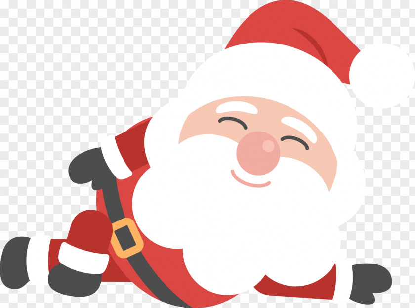 After Christmas Shopping Santa Claus Free!!! Vector Graphics Image PNG