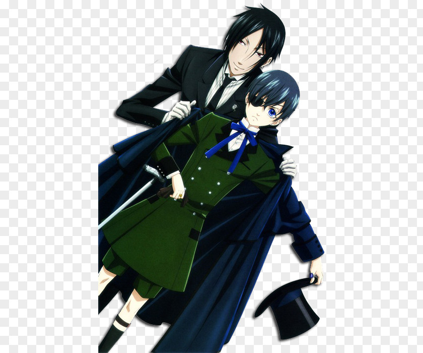 Black Butler Ciel Phantomhive Sebastian Michaelis T-shirt Coat PNG