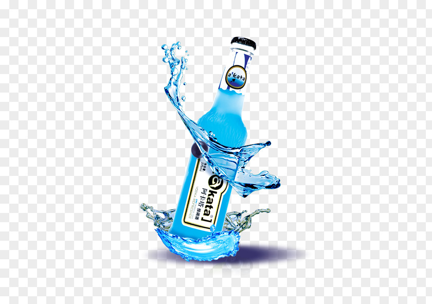 Bottle,Three-dimensional,water Liqueur Water Glass Bottle PNG