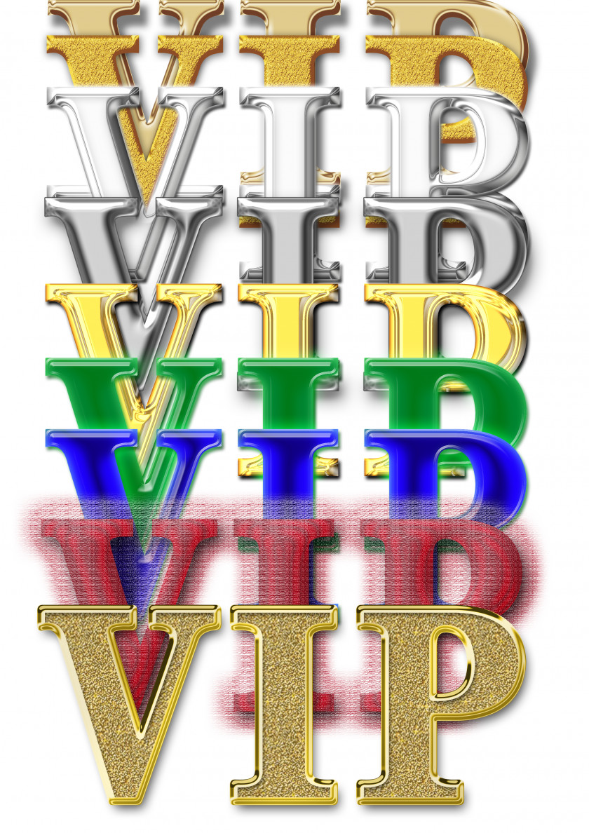 Business VIP Font Design PNG