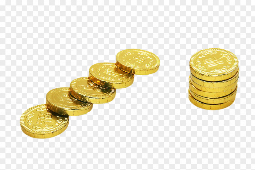 Chocolate Gold Coin Photography Money PNG