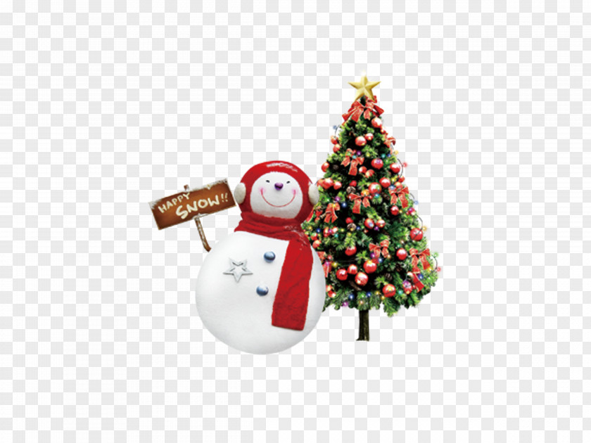 Christmas Snowman Ornament Santa Claus Tree PNG