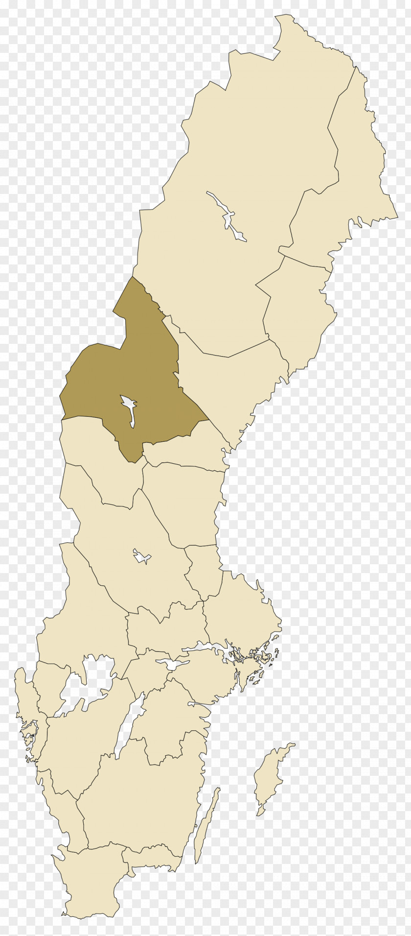 Map Härjedalen Östersund Medelpad Norrland Jämtland Dialects PNG