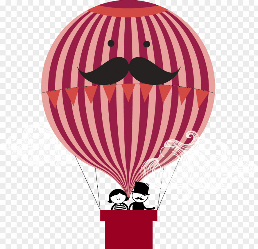 Red Hot Air Balloon Poster Wedding PNG