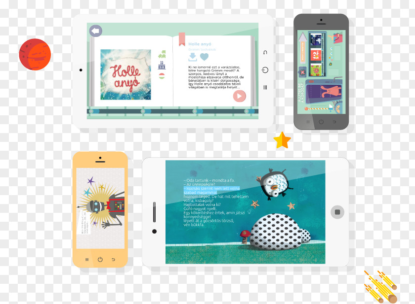 Smartphone Handheld Devices Multimedia Fairy Tale BOOKR PNG