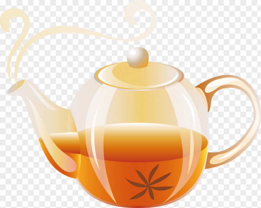 A Transparent Kettle With Hot Air Teapot Vector 2 PNG