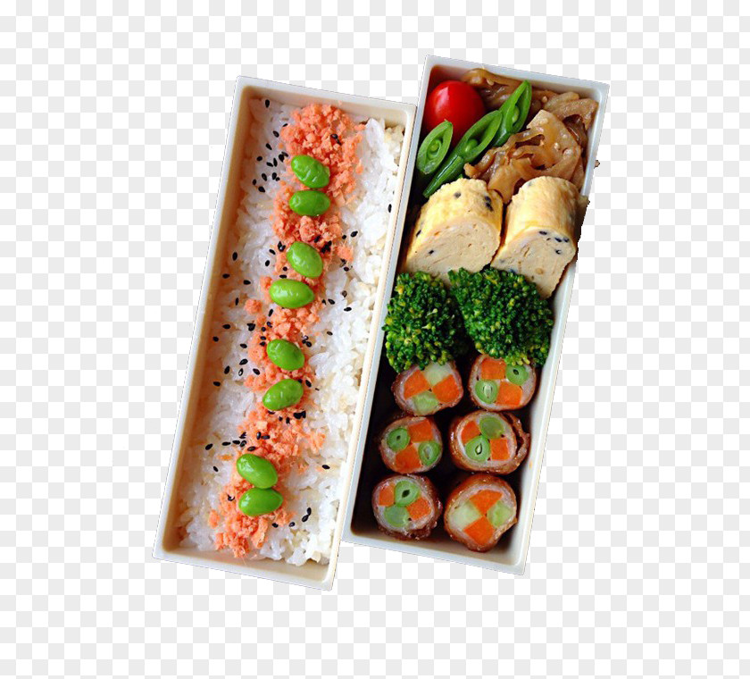Japanese Lunch Nutrition Bento Meatloaf Cuisine Vegetable Cooked Rice PNG