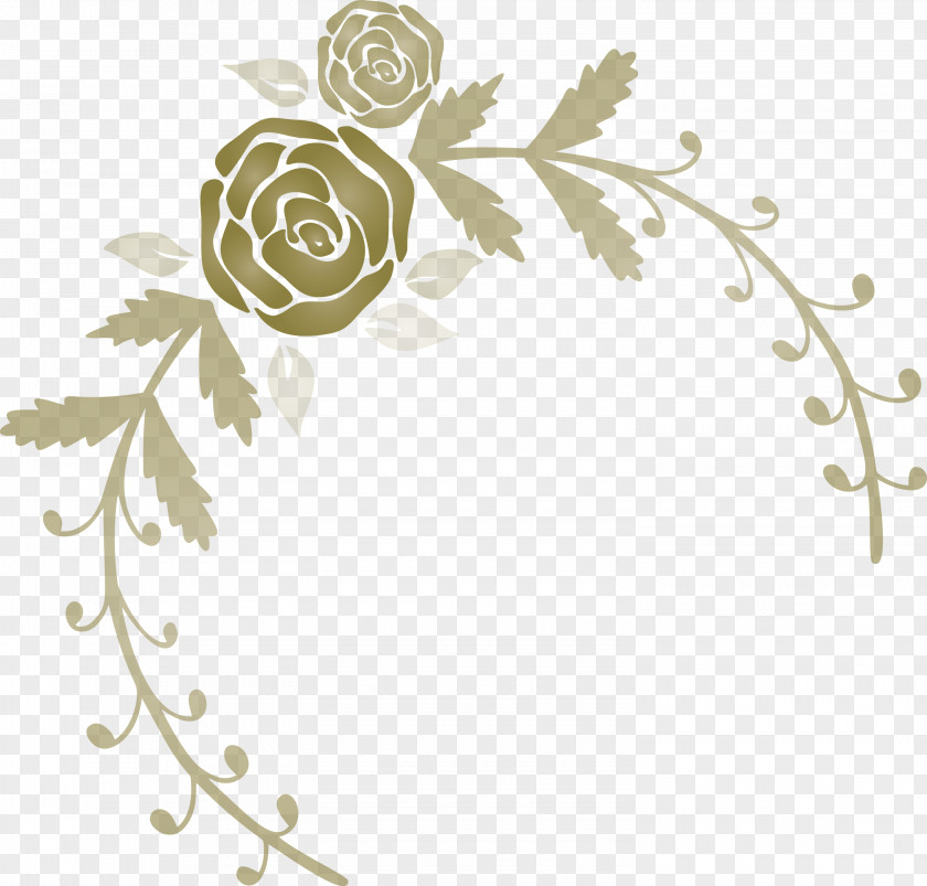 Rose Frame Flower Wedding PNG