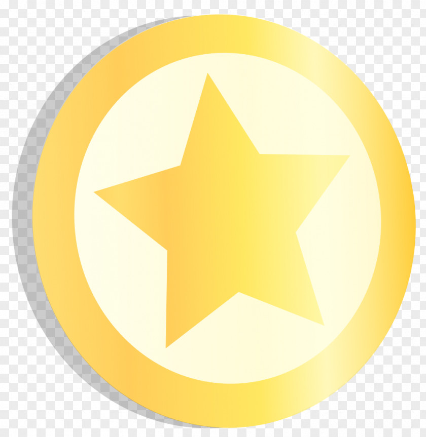 Gold Star Trademark Symbol Yellow Circle PNG