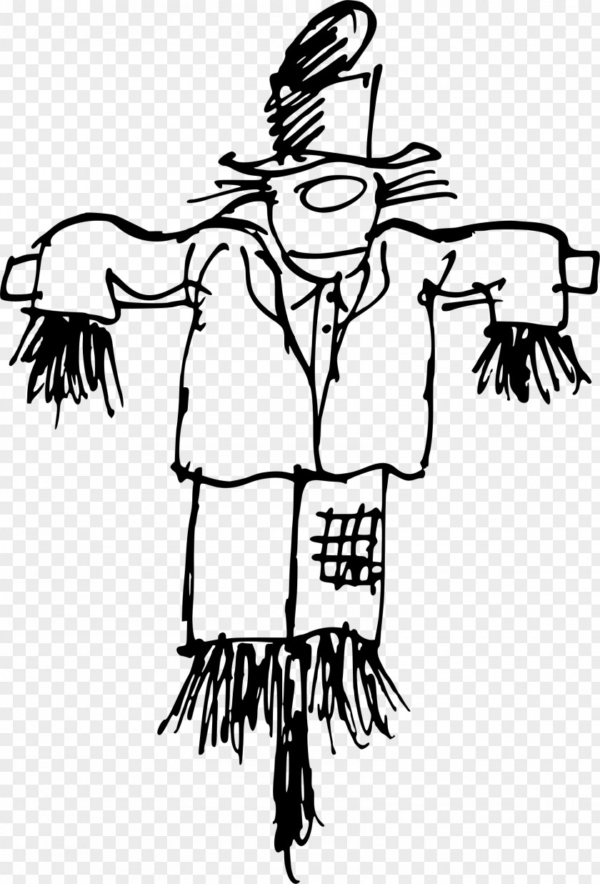 Line Art Scarecrow Clip PNG