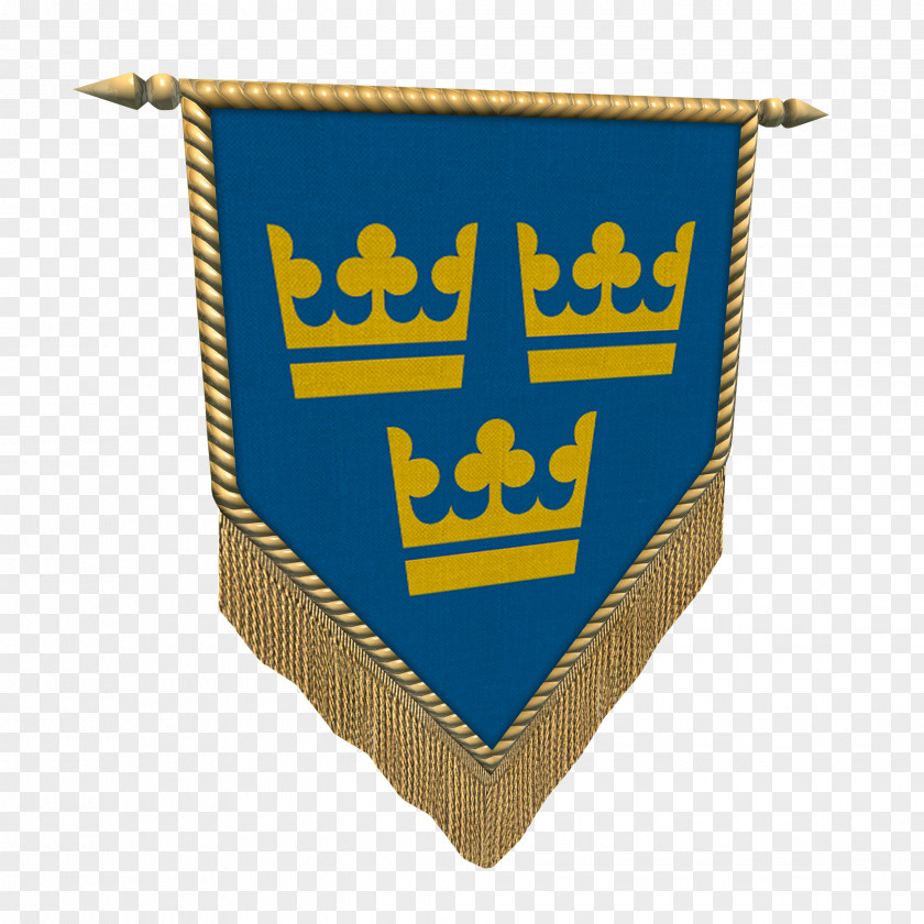 Pennants Coat Of Arms Sweden Three Crowns Flag PNG