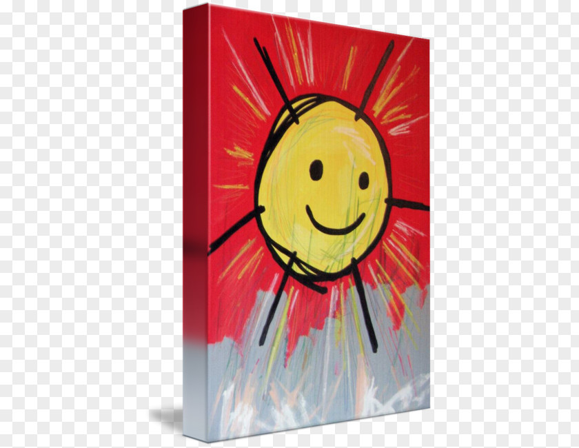 Smiley Sun Gallery Wrap Canvas Art PNG