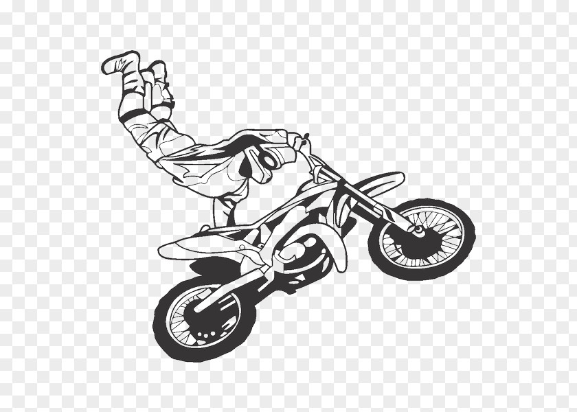 Motocross Bicycle Wheels Freestyle Motorcycle Sticker PNG