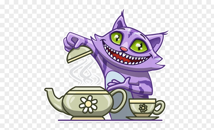 Cat Cheshire Sticker Telegram PNG