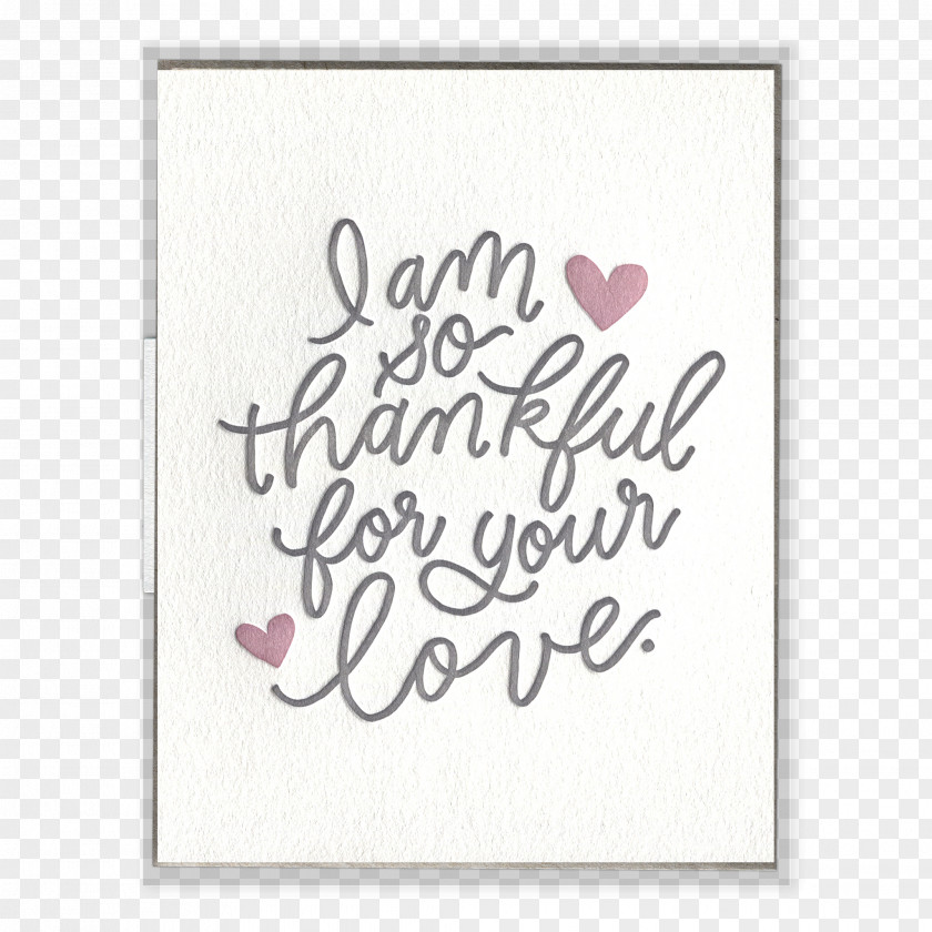 Grateful For You Card Greeting & Note Cards Paper Calligraphy Font Love PNG