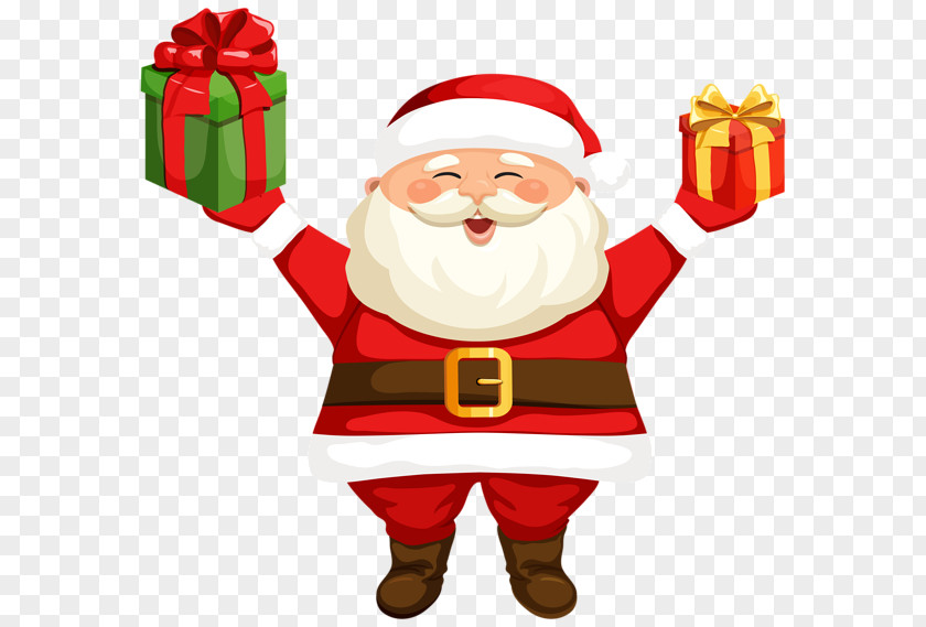 Santa Claus Christmas Gift Clip Art PNG