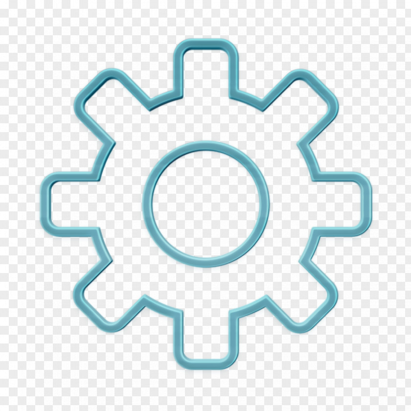 Gear Icon Cogwheel Outline Office PNG
