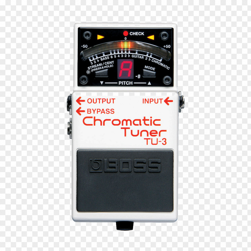 Guitar BOSS TU-3 Chromatic Tuner Electronic Effects Processors & Pedals Boss Corporation Pedalboard PNG