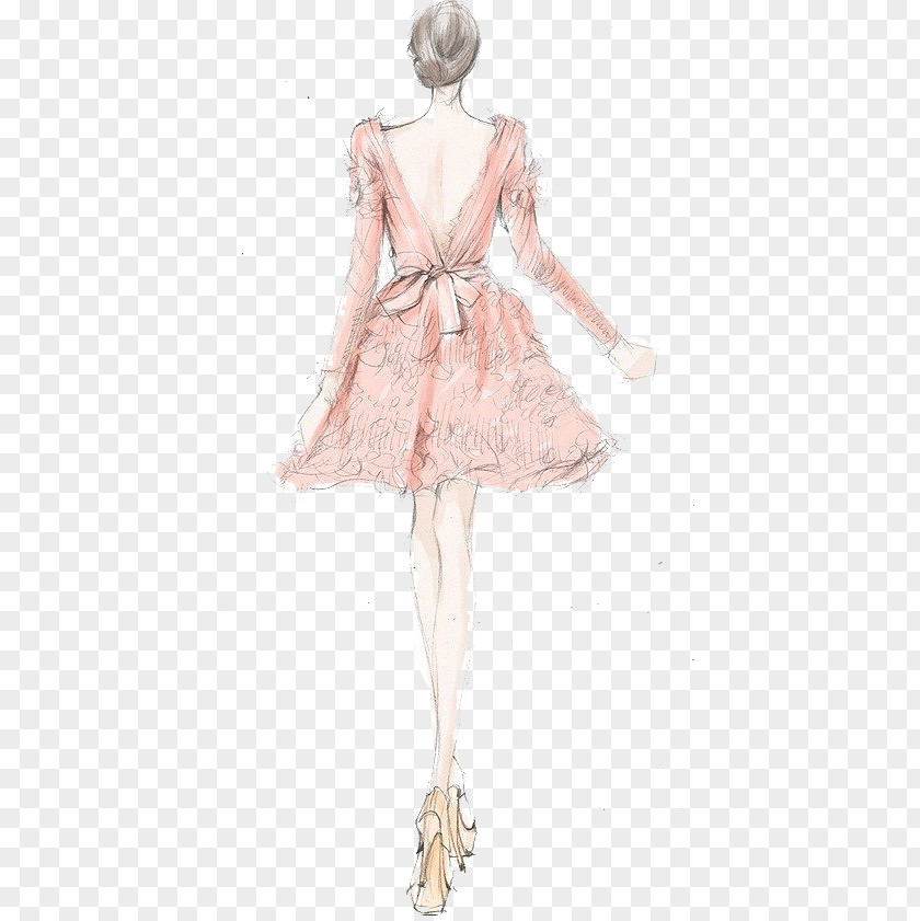 Halter Dress Drawing Fashion Illustration PNG
