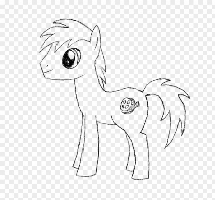 Line Art Horse Cartoon Sketch PNG