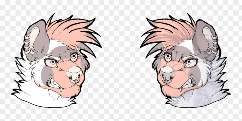 Hyena Drawing Head Shot Art Furry Fandom PNG