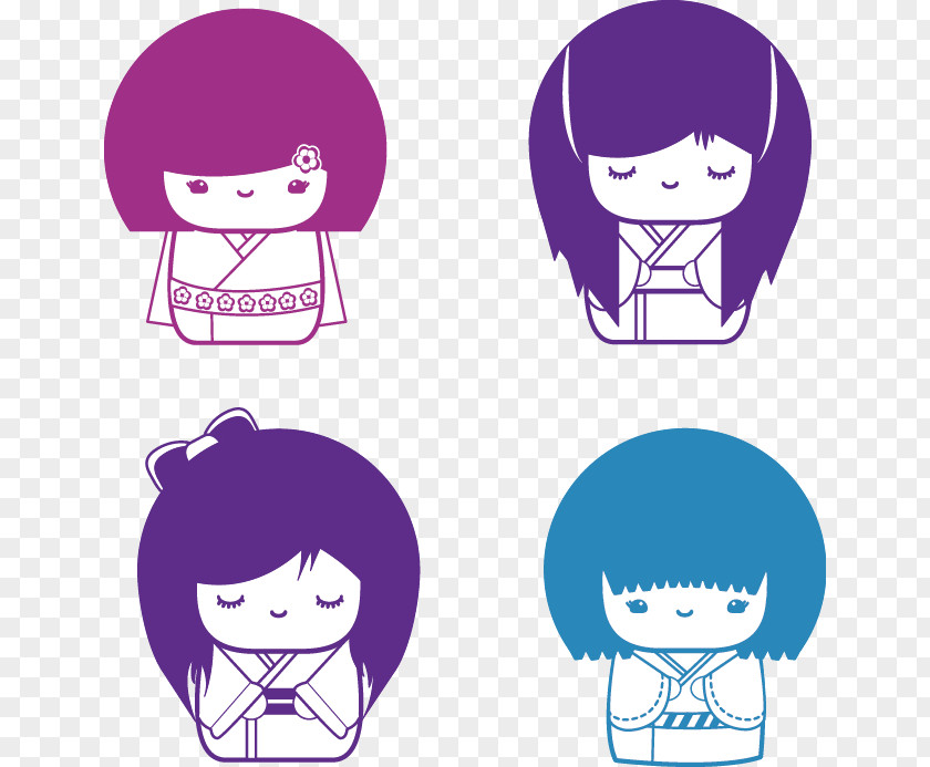 Multicolor Doll Japanese Writing System Clip Art PNG