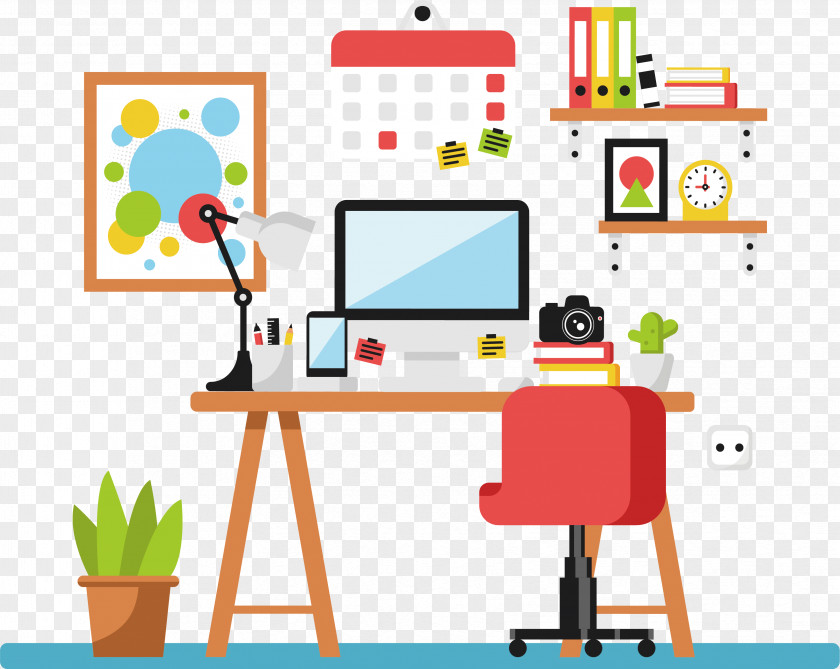 Colorful Office Designer Computer File PNG